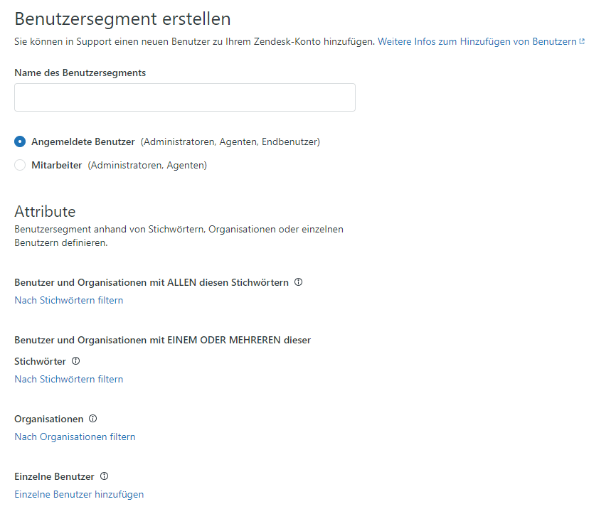 Guide – Benutzersegment erstellen