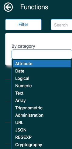 Explore function categories