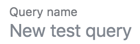 Rename a query