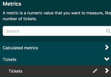 Explore editable metric