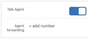 Talk agent settings