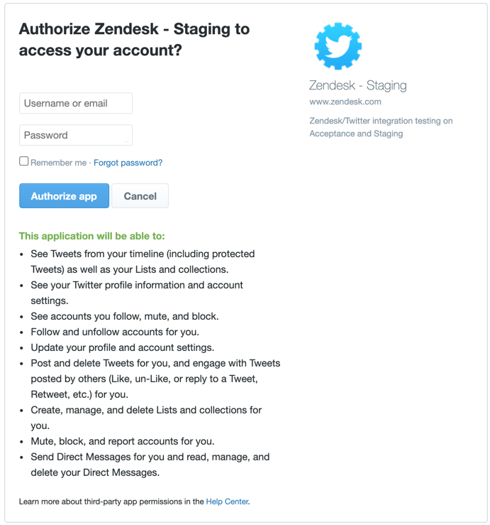 Authorizing your  Channel : Support