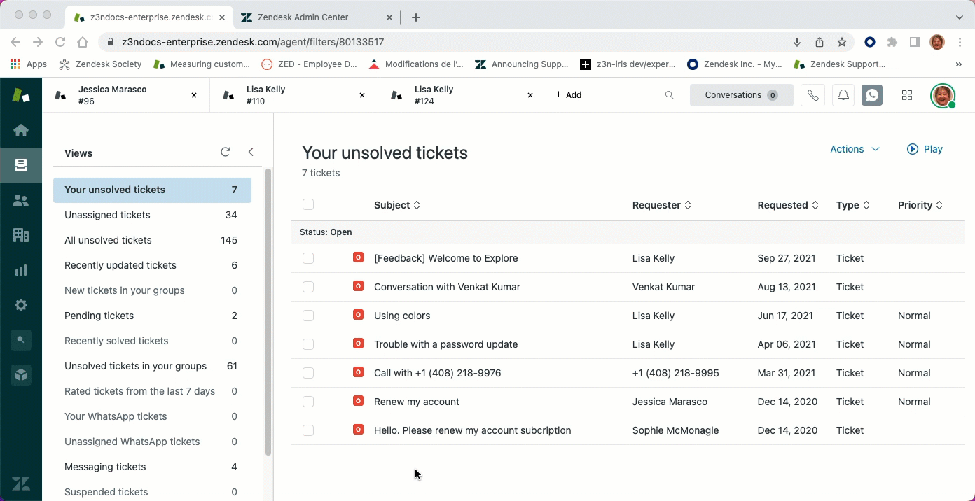 Deleting tickets – Zendesk help