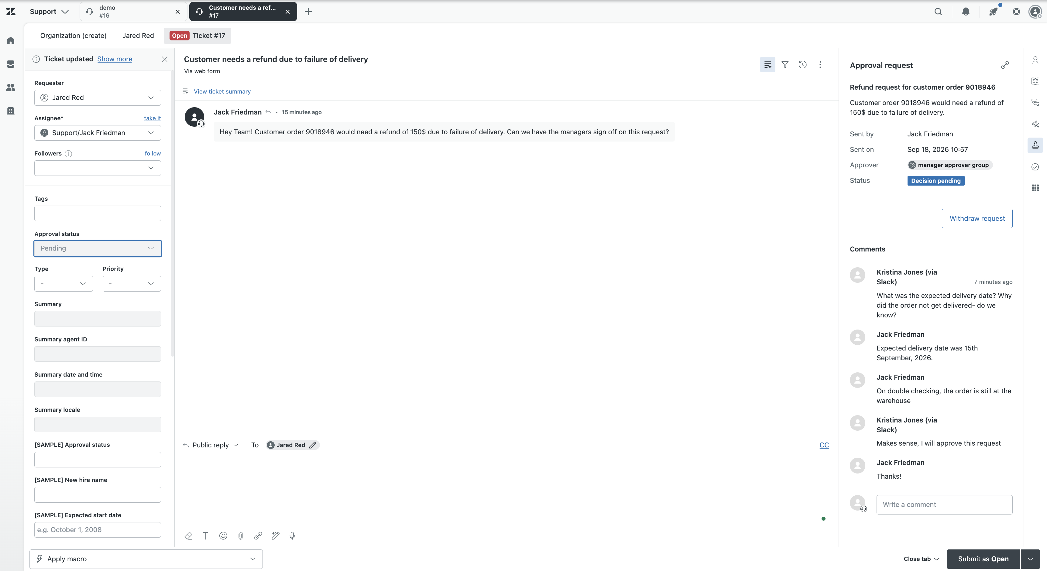 Slackでの承認リクエストコメントのサポートに関するお知らせ