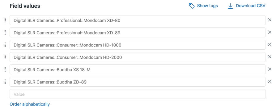 Custom drop-down list example