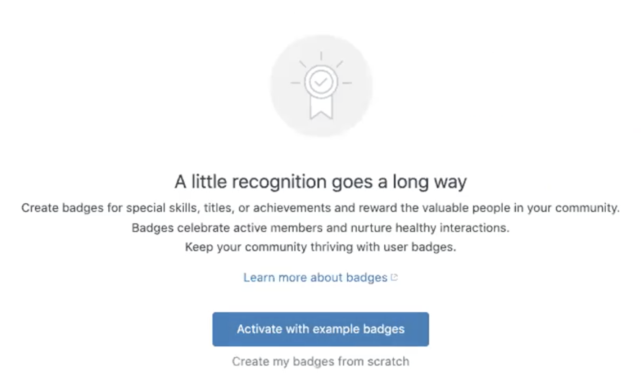 The practice of using badges for projects in OEX for a more convenient