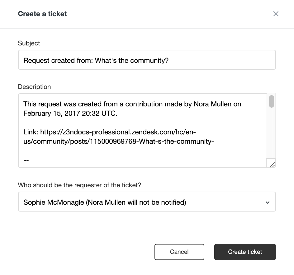 Create a ticket