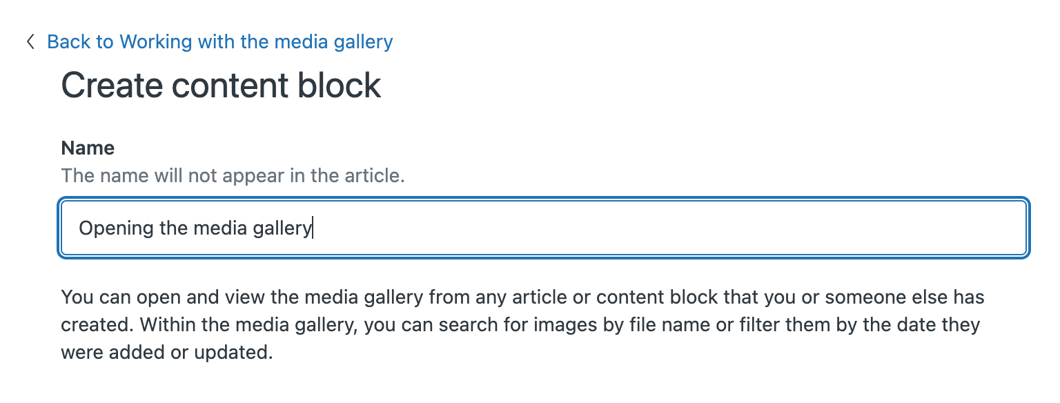 Guide create content block