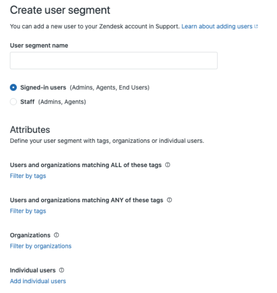 Guide Create user segment