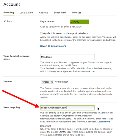 Hostmap settings