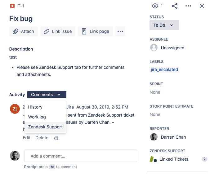 Using The Zendesk Support For Jira Integration Zendesk Help