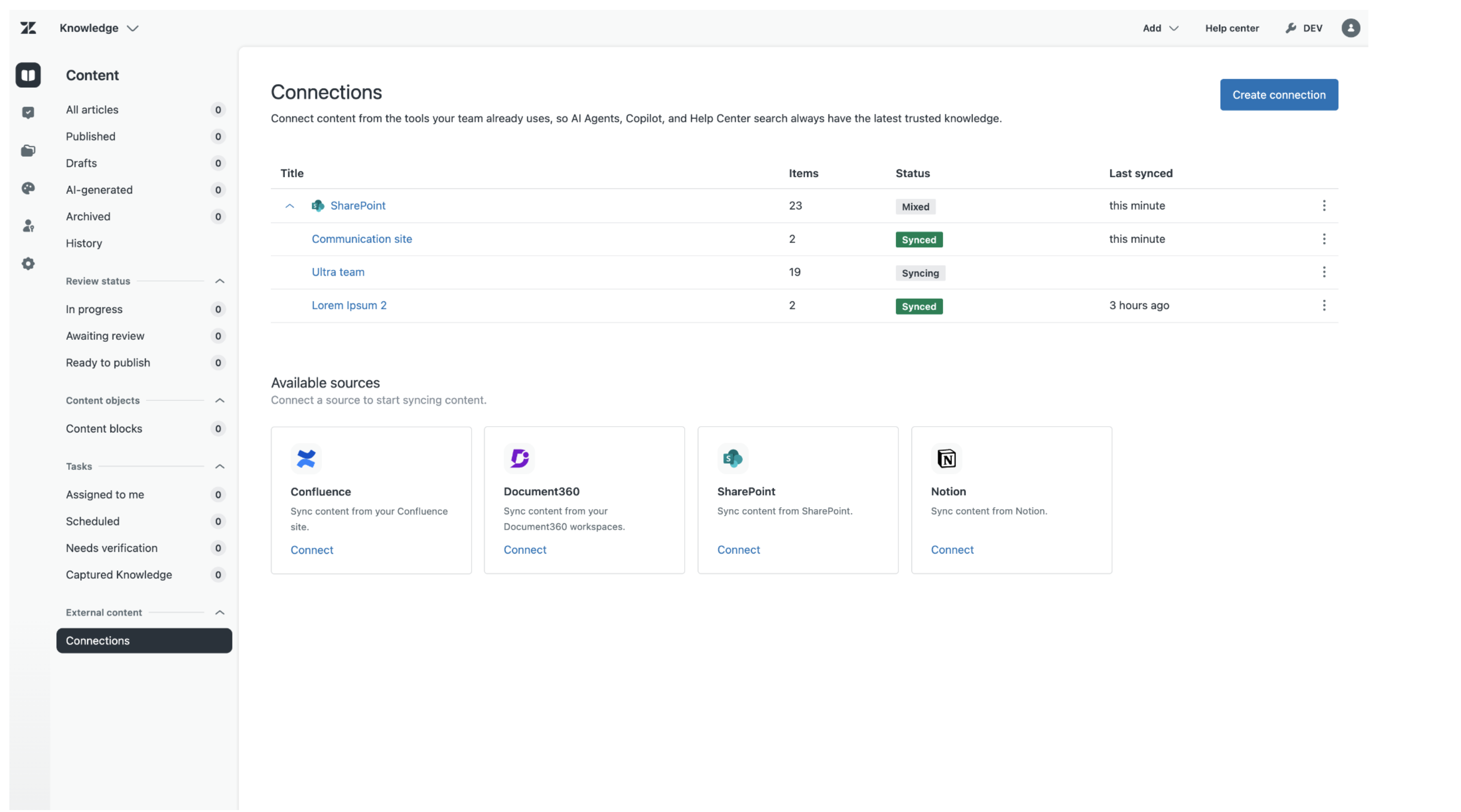 SharePoint connector