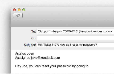 Using The Mail Api To Update Ticket Properties From Your Inbox Zendesk Help