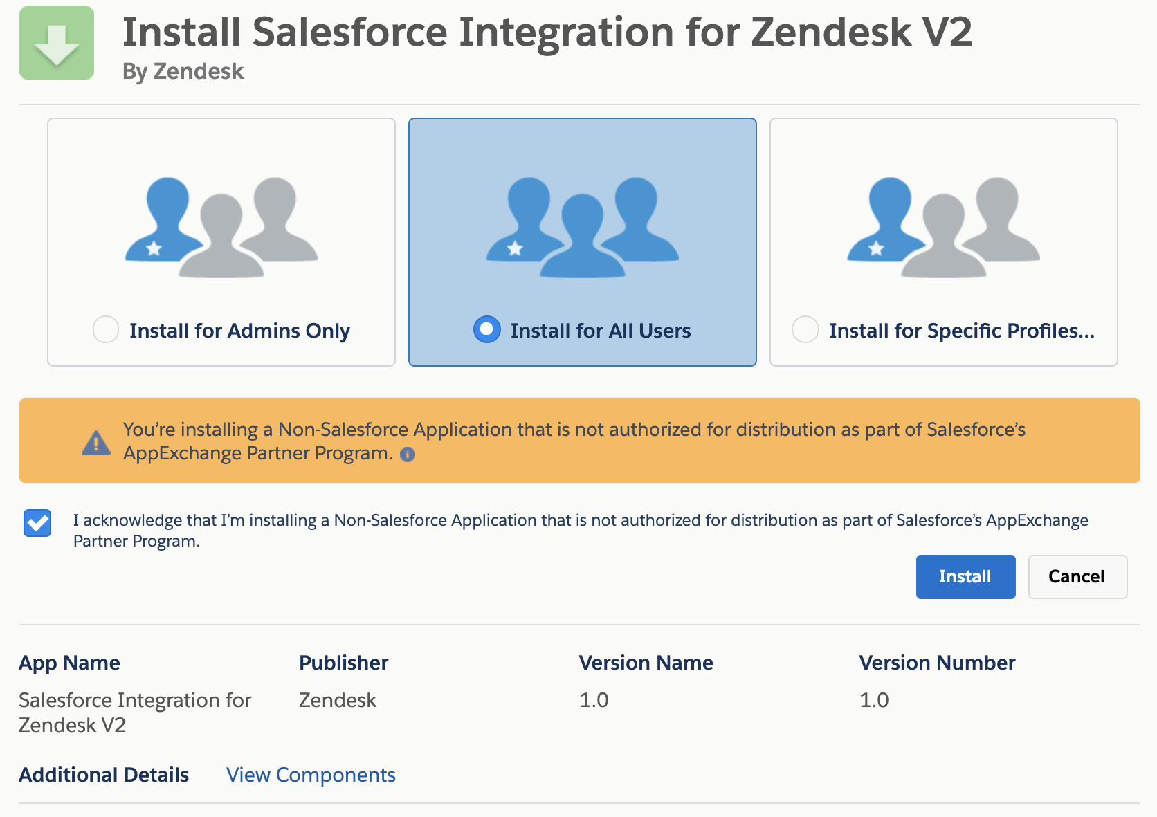 Integração do Salesforce – Support