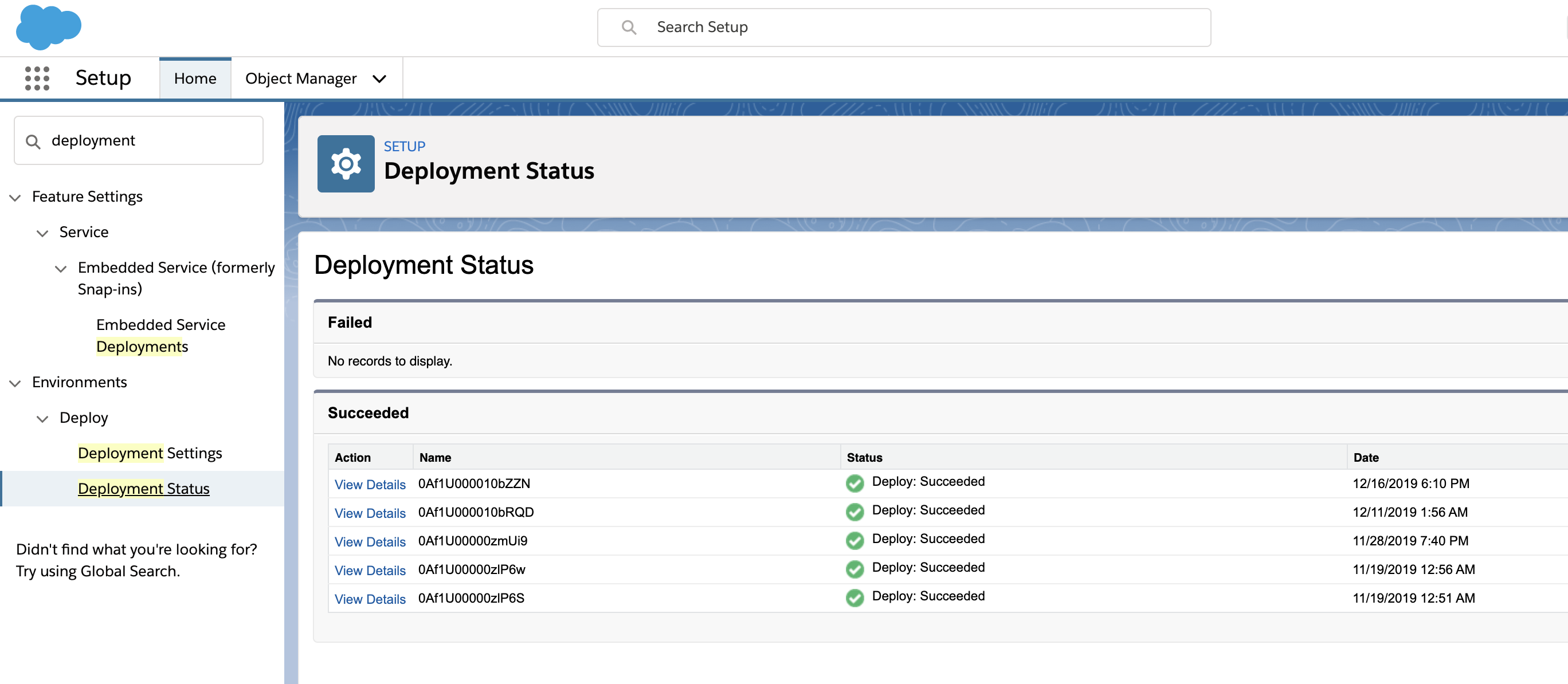 Integração do Salesforce – Support