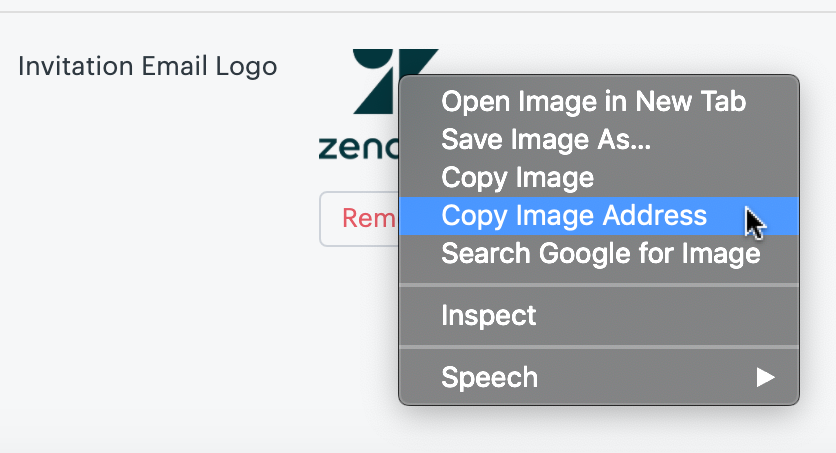 Copy image address