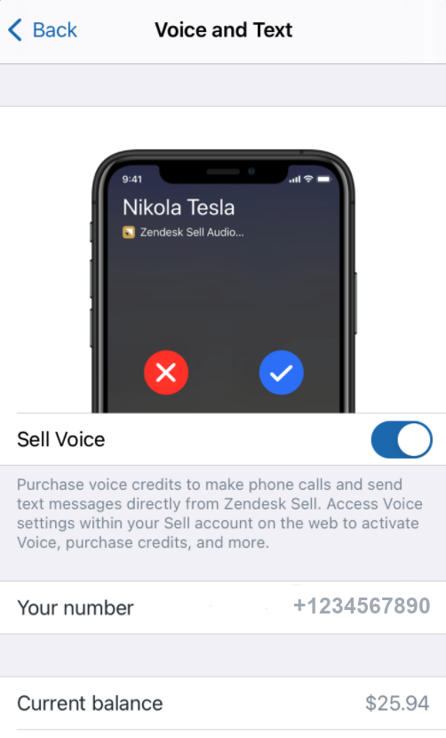 Sell Voice enable