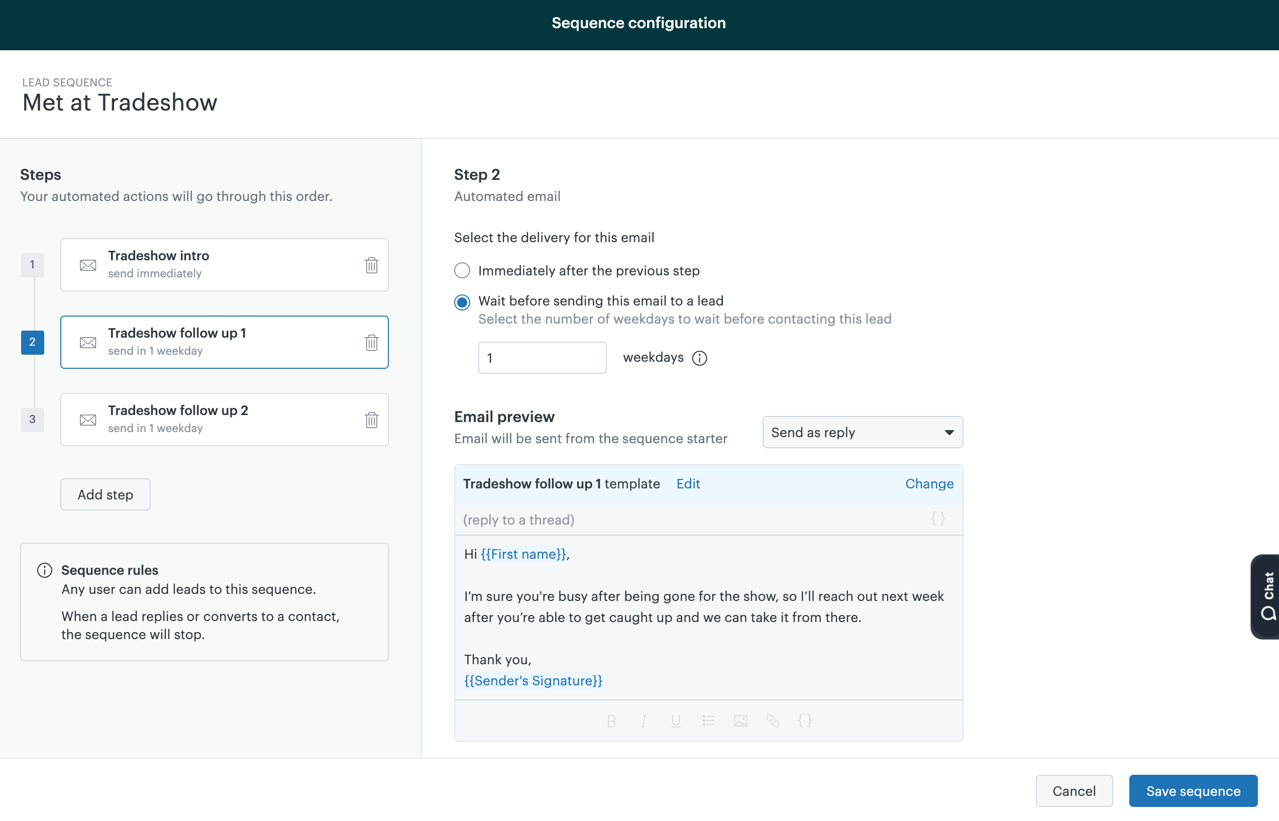 Setting Up Sequences In Sell Zendesk Help