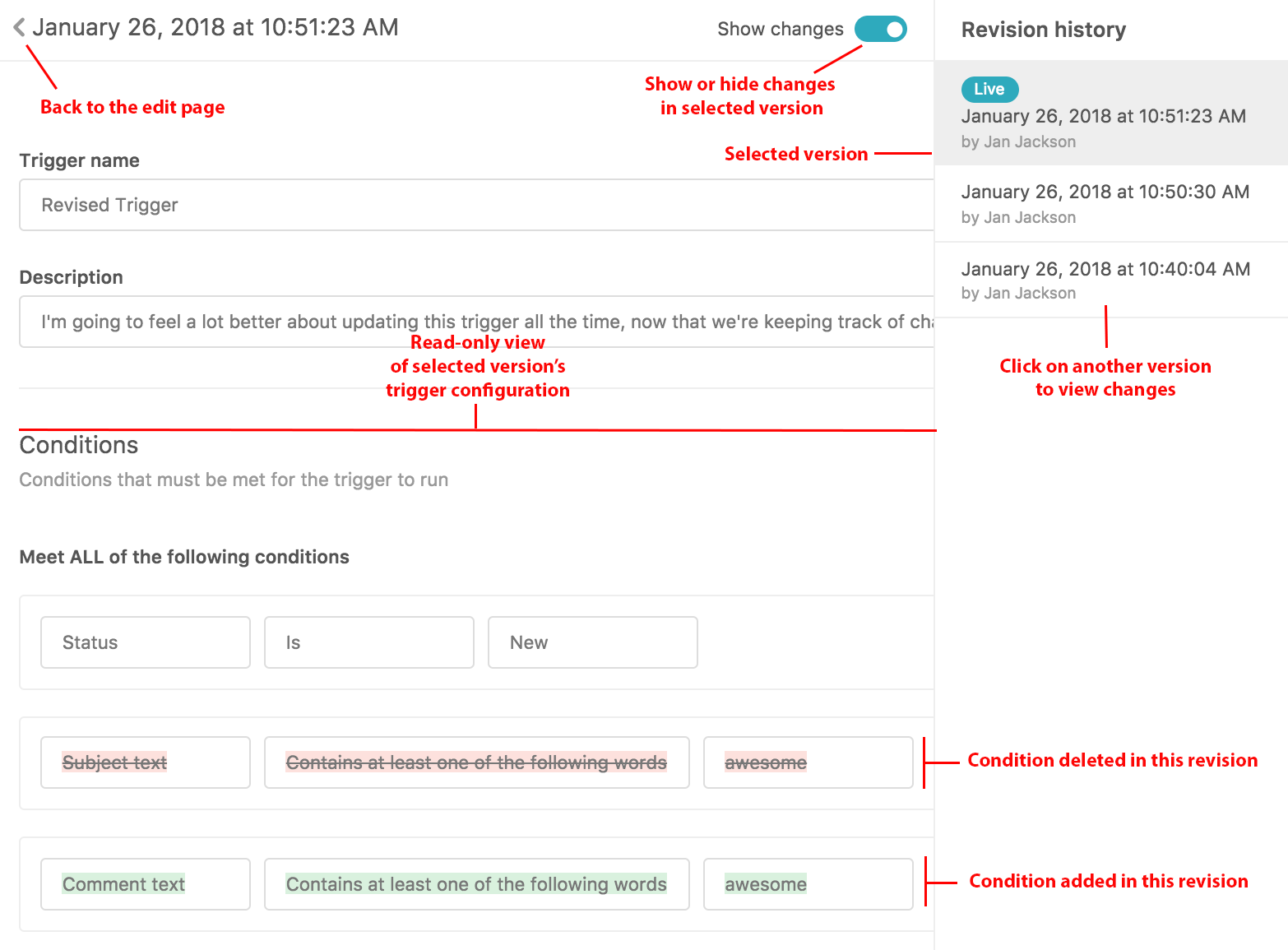 Managing triggers Zendesk help