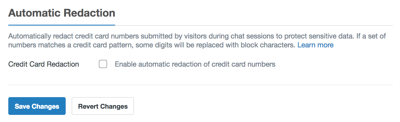 Hiding Credit Card Numbers In Chats And Chat History Zendesk Help