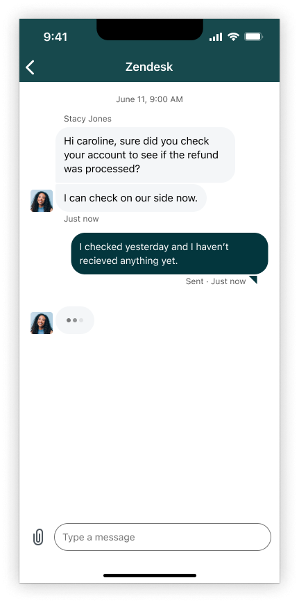 Quick replies type in iOS