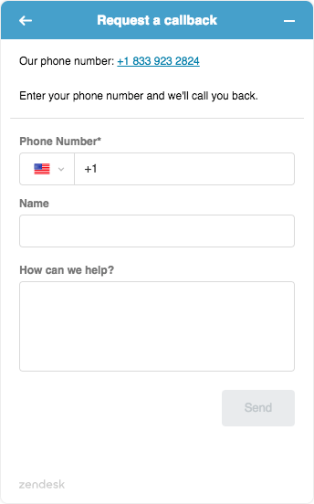 Callback form