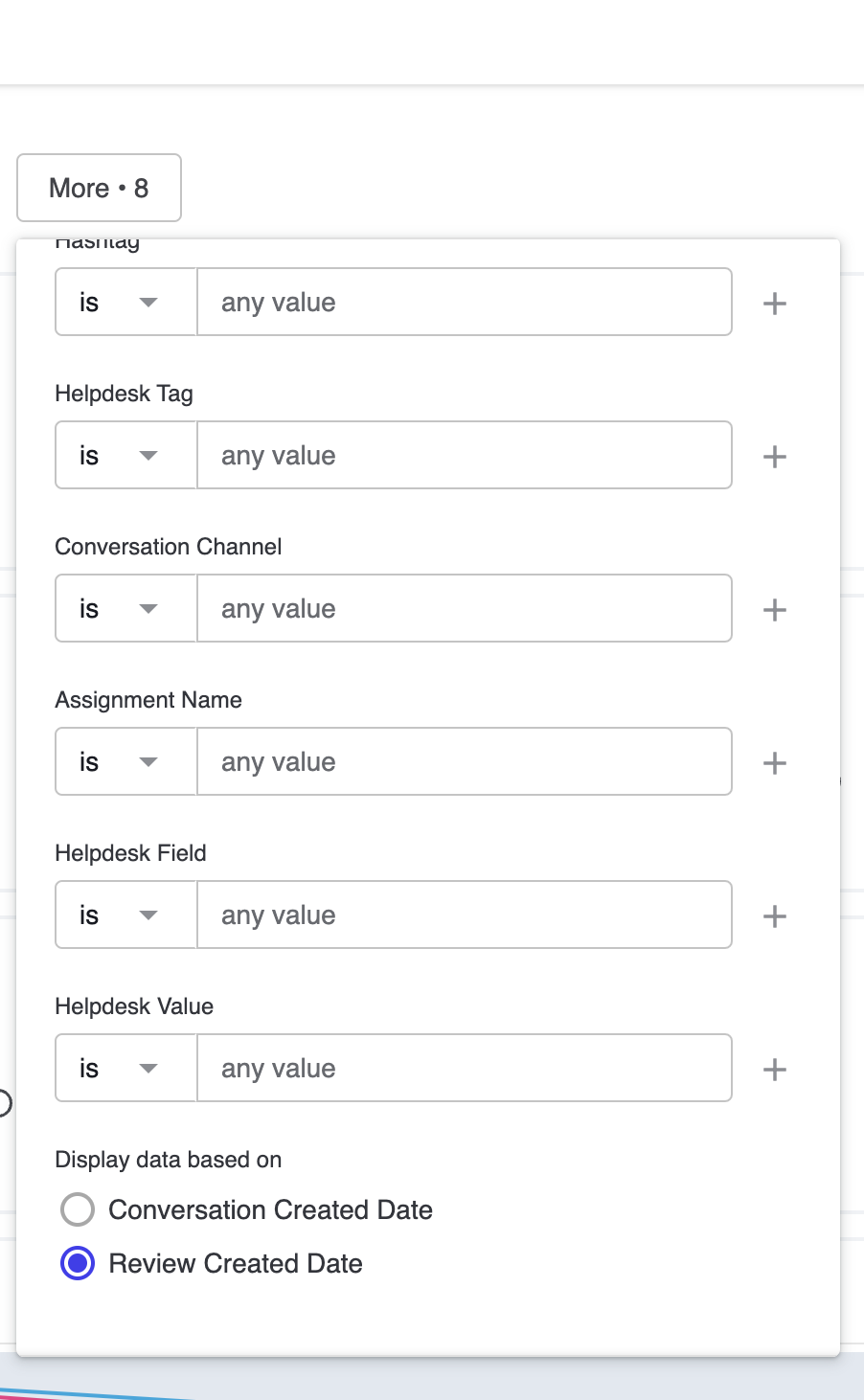 Configurações de data