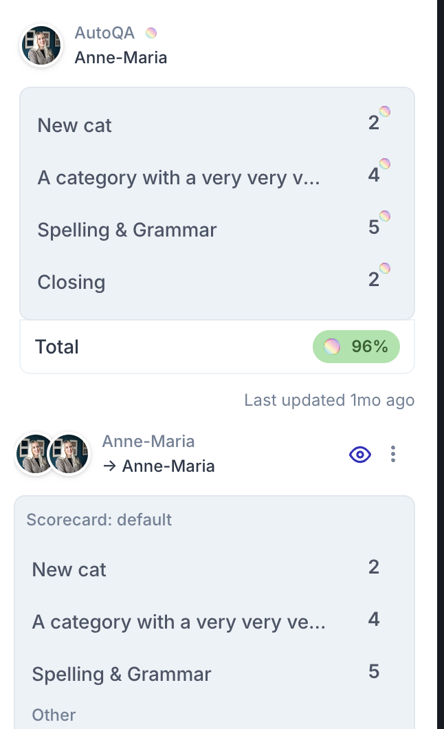 AutoScoring in Conversation view