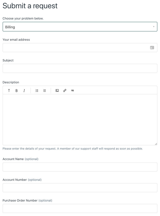 custom form example