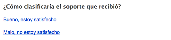 Correo electrónico de CSAT