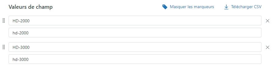 options des champs de ticket personnalisés