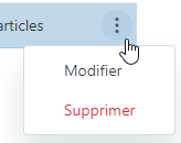 Menu des blocs de contenu Guide