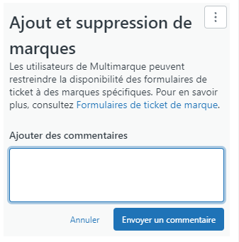 Envoi de commentaires dans Connaissances