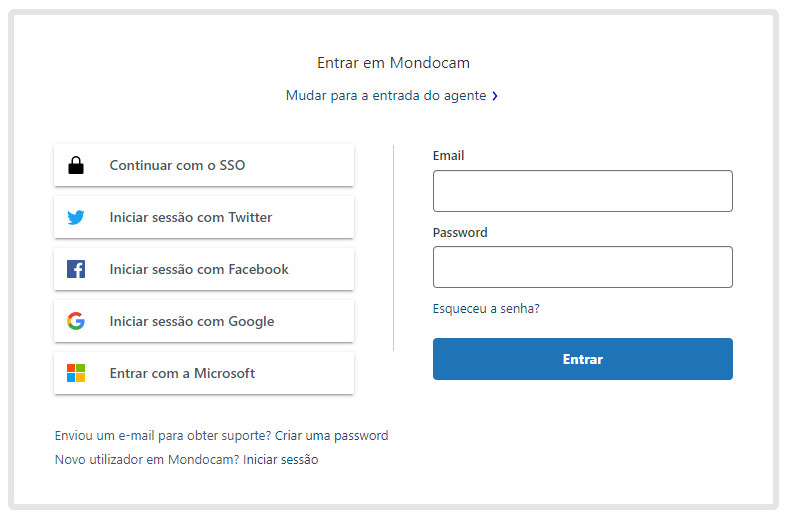 Login : Suporte ao Cliente