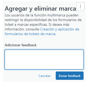 Envio de feedback no Conhecimento